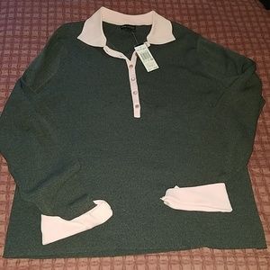 Grace Dane Lewis Woman Gray and Pink Shirt - 2X